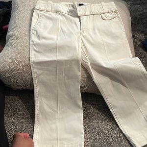Vintage GAP capri for girls off whit/cream with tan piping at waste